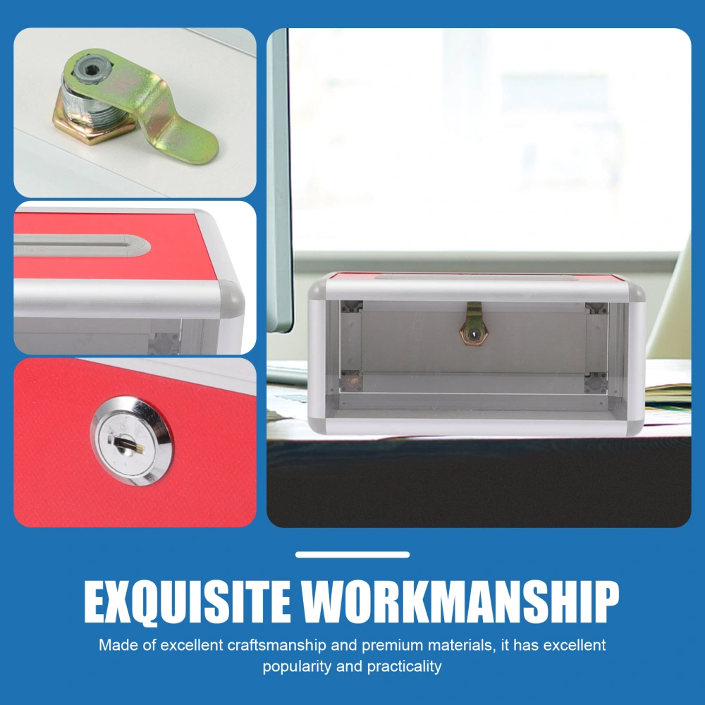 Desktop Business Cards Collection Box Business Cards Case Office Ballot Box with Lock