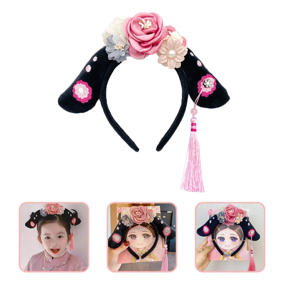 Women Qing Dynasty Headband Hair Hoops Children Cosplay Hair Accessories