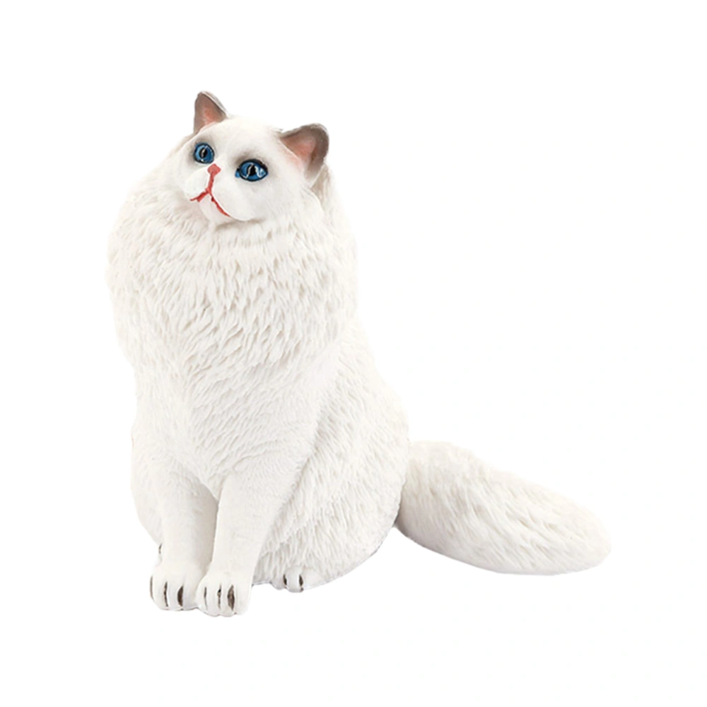 Plastic Cat Figurine Plastic Cat Model Adornment Realistic Animal Model Ornament