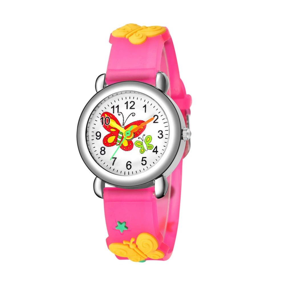 Cartoon Lovely Kids Girls Boys Children Students Quartz Watch Wristwatch