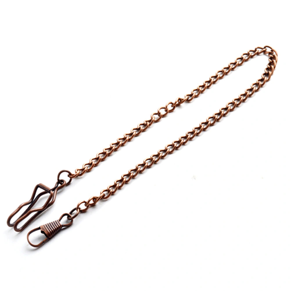 4Pcs 39CM Metal Pocket Watch Chains Fashion Practical Jeans Belt Chains for Men Males (Gold Silver Red Bronze Blue Bronze 1 Each)