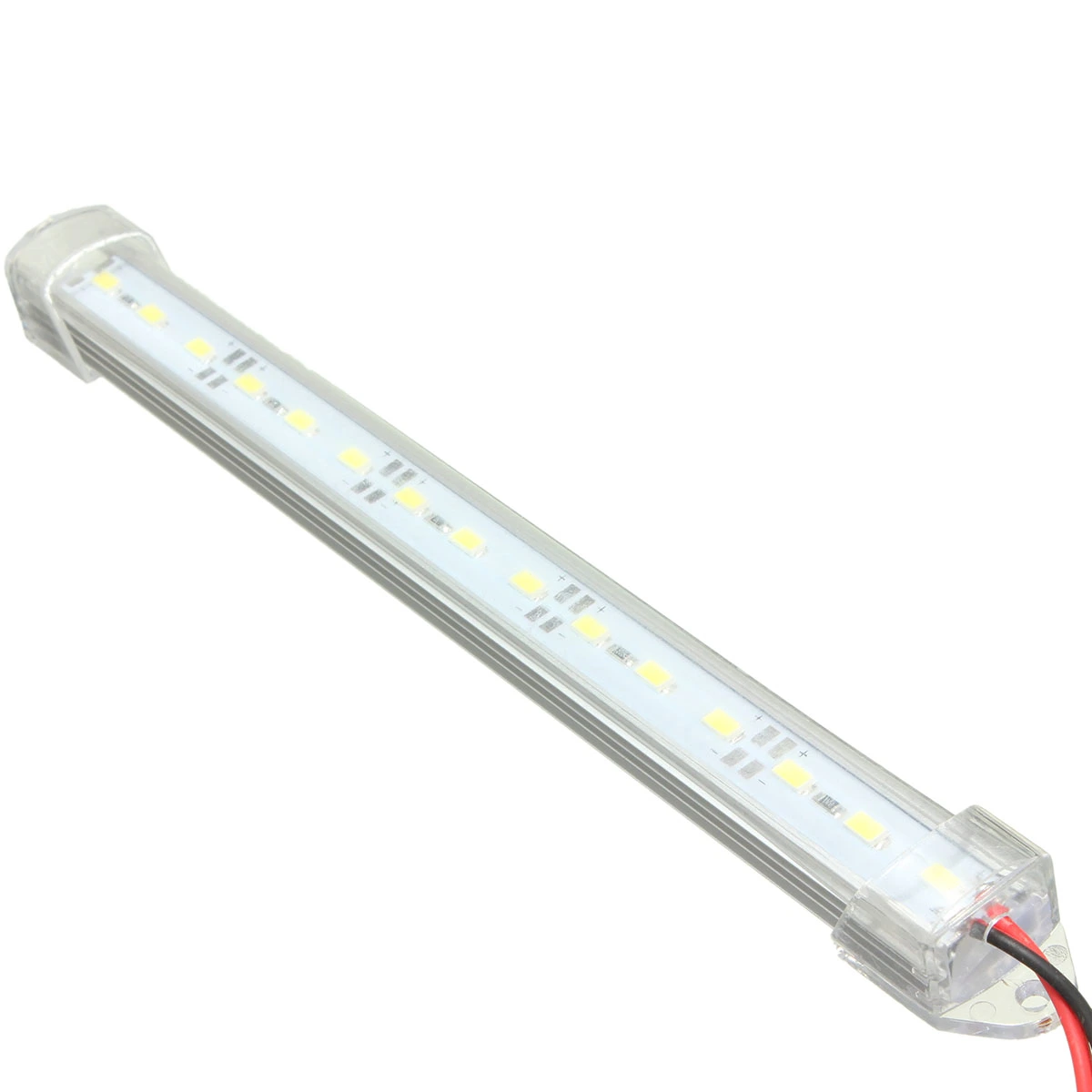 2pcs 12V 15 LED White Car Interior LED Light Strip Bar Lamp for Van Bus Caravan Lorry Camper Boat