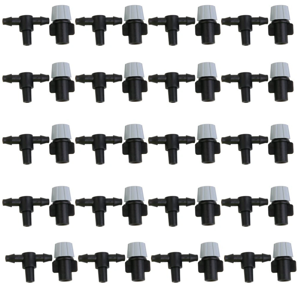 25pcs Irrigation Sprinkler Heads Nozzle Tee Joints for Misting Watering