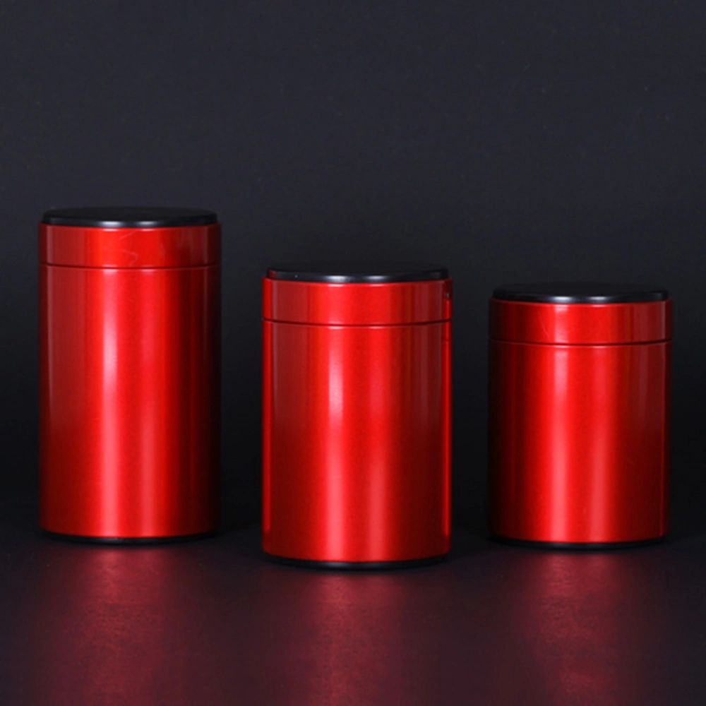 3PCS Round Shape Metal Can Universal Sealed Storage Jar Delicate Tinplate Empty Iron Can Portable Tea Packaging Container Tinplate Metal Sealing Box for Home Store Use (