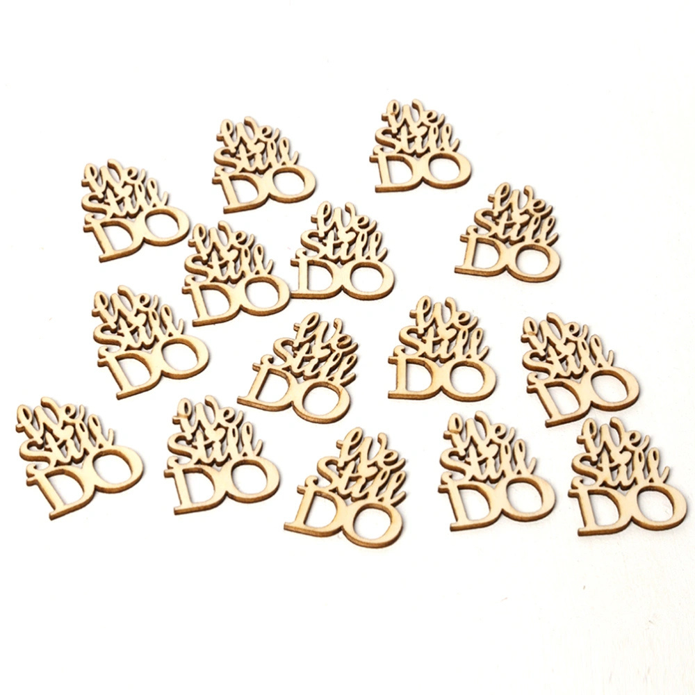 15pcs English Word We Still Do Wood Piece Decor Prop Wood Piece for Wedding Party Home Gathering