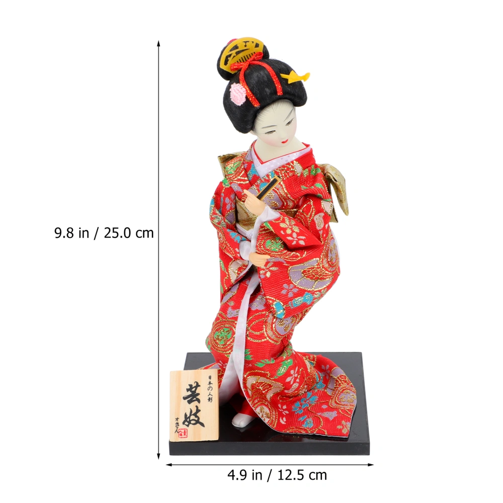 Japanese Style Geisha Doll Ornament Kimono Doll Decoration Desktop Adornment