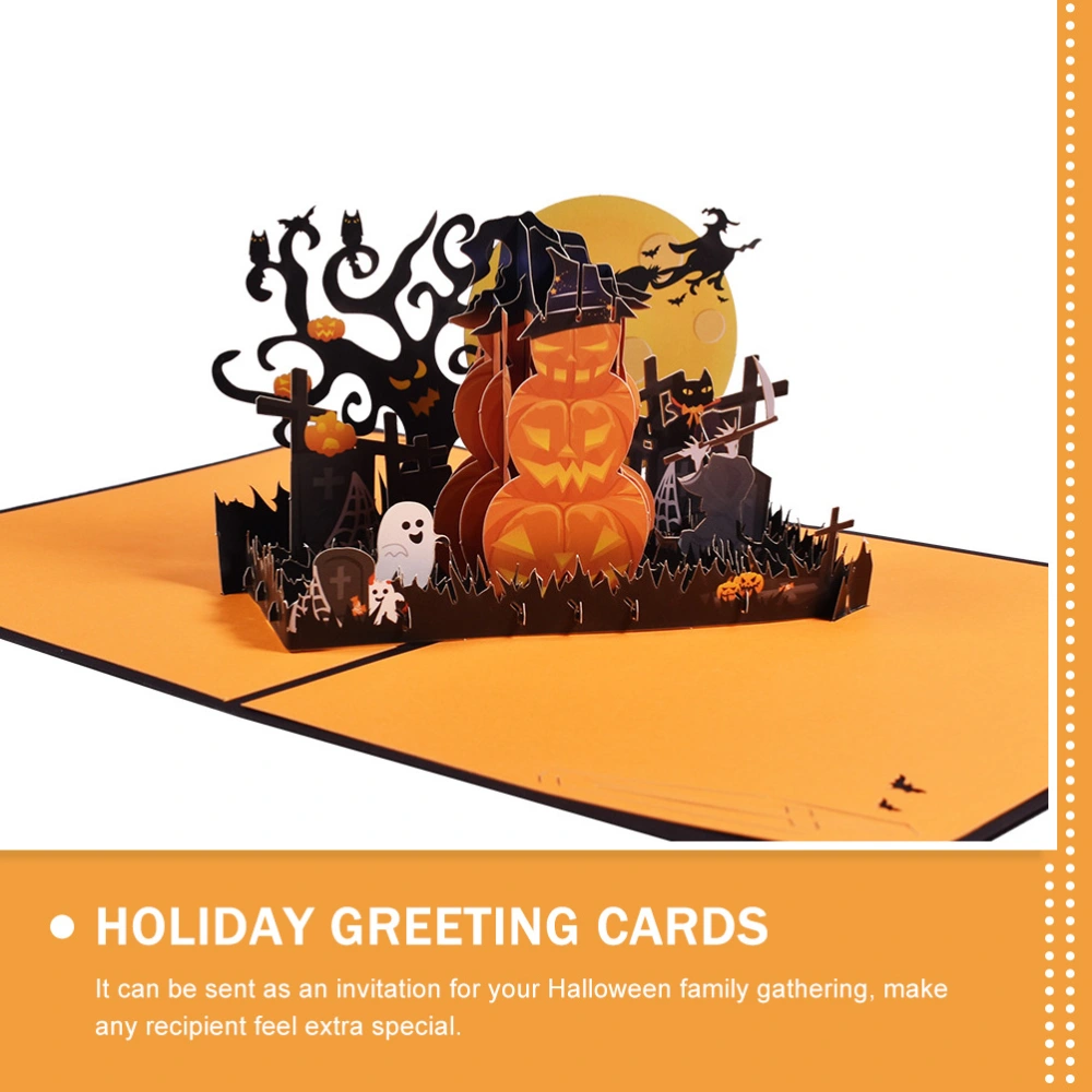 Halloween Pumpkin Greeting Card 3D Greeting Card Holiday Party Greeting Card