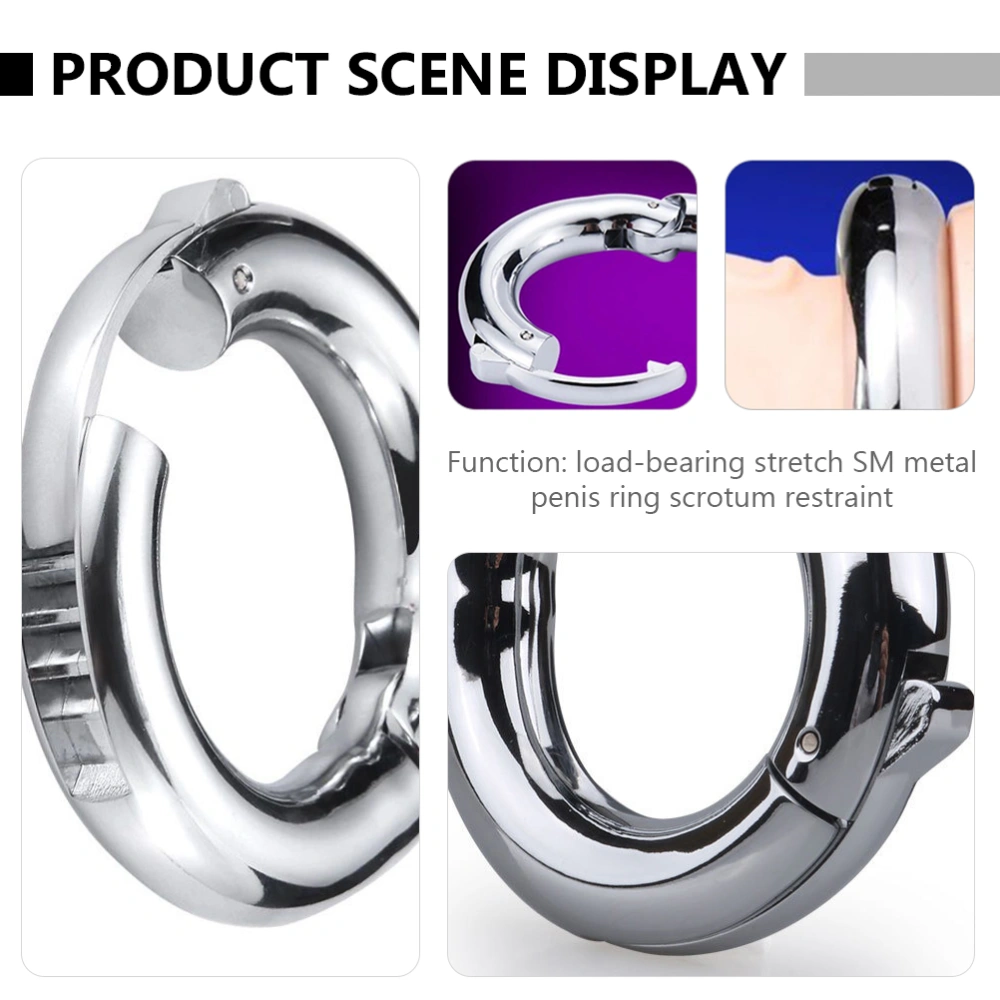 Adjustable Stainless Steel Weighted Penis Ring Male SM Sex Toy Erection Trainer