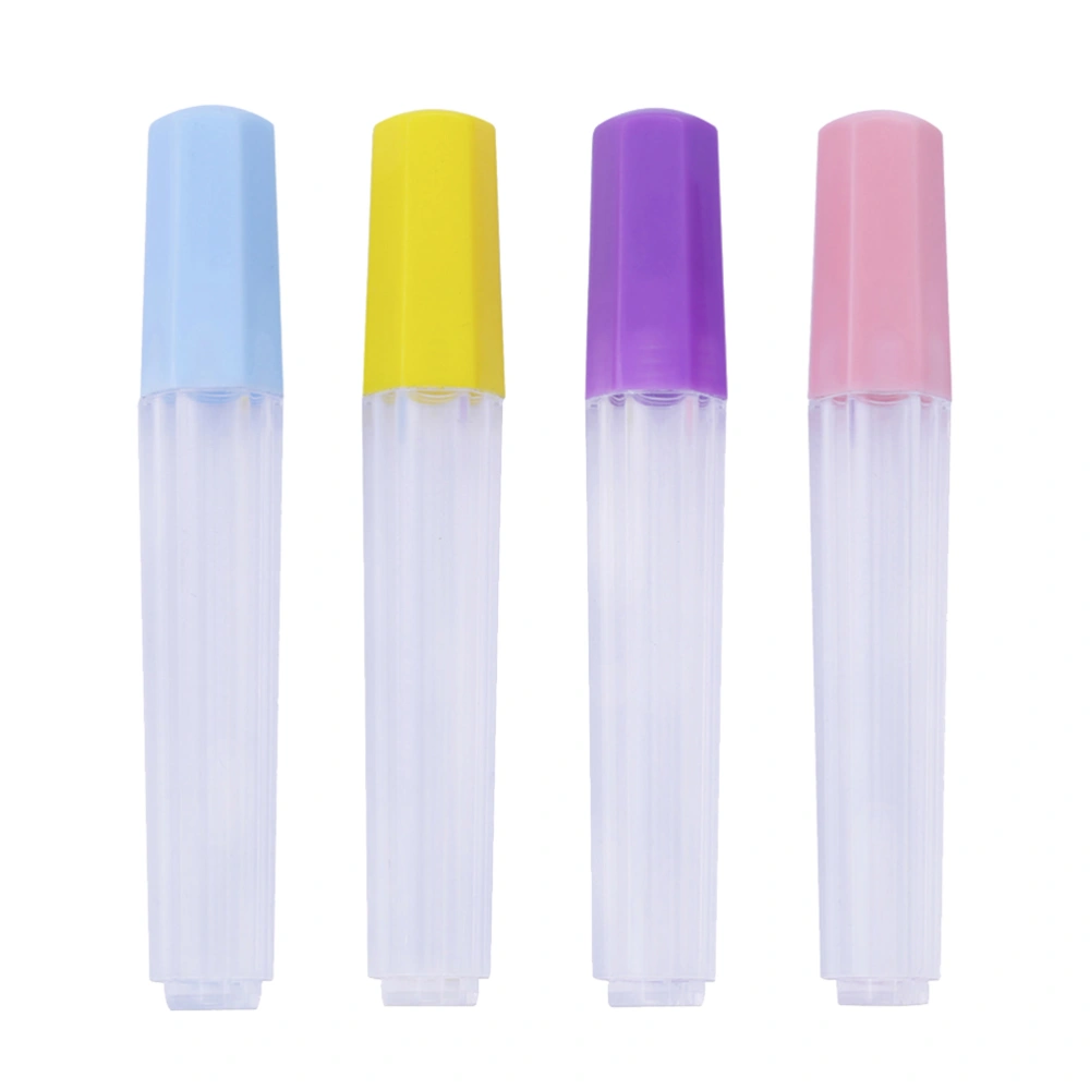 4pcs Transparent Sealed Tube Needle Holder Organizer Plastic Storage Bottle (10cm, 73#+74#+75#+76#)