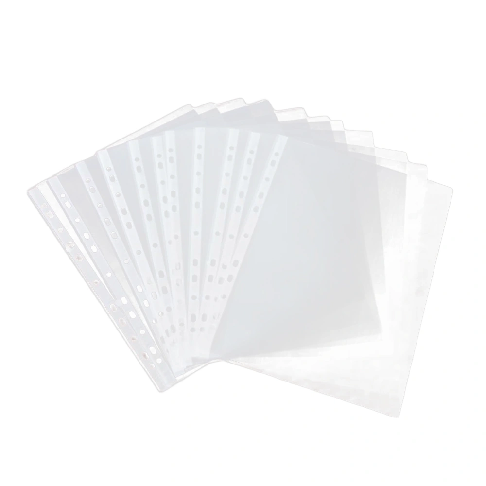 200pcs Sheet Protectors Clear Design A4 11 Hole Paper Cover Loose Leaf Protector Paper File General Protecting Bag(Thicker 5C)