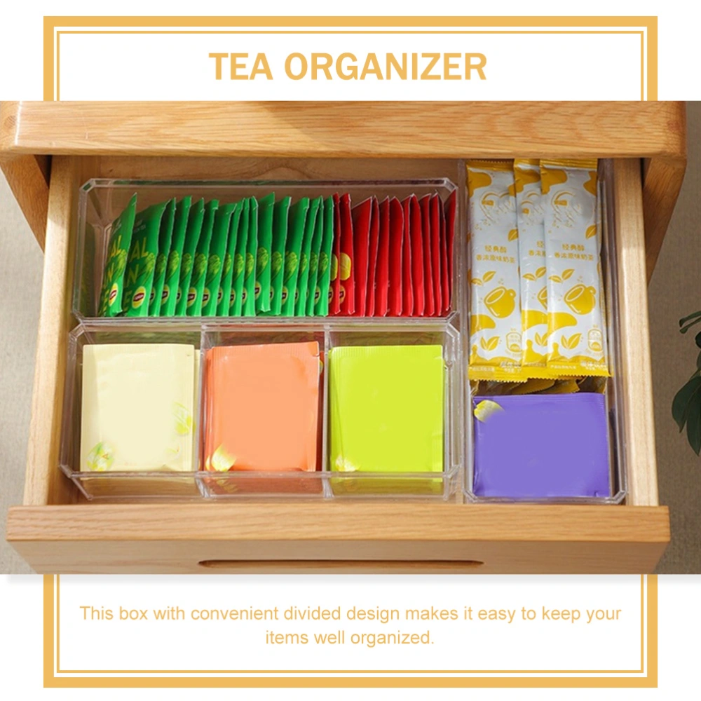 Tea Bag Box Tea Bag Chest Tea Bag Organizer Divided Coffee Tea Storage Chest