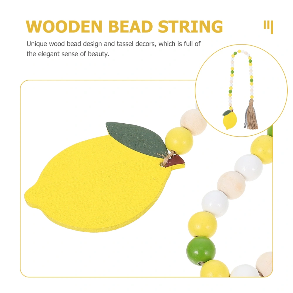 Creative Lemon String Ornament Fashion Home Beads Decor Hanging Wooden Bead Decor