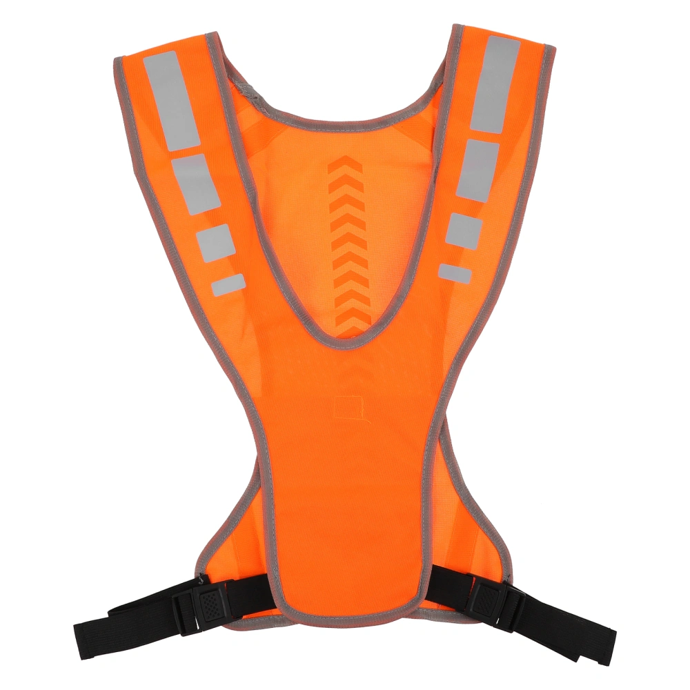 1Pc Night Run Cycling Outdoor Sports Arrow Pointing Reflective Vest (Orange)