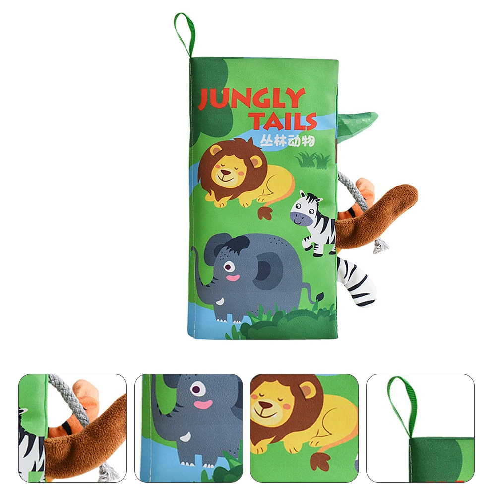 1Pc Children Cloth Book Puzzle Toy Plaything Baby Book Animal Toy (Green)