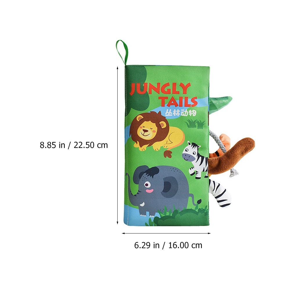 1Pc Children Cloth Book Puzzle Toy Plaything Baby Book Animal Toy (Green)