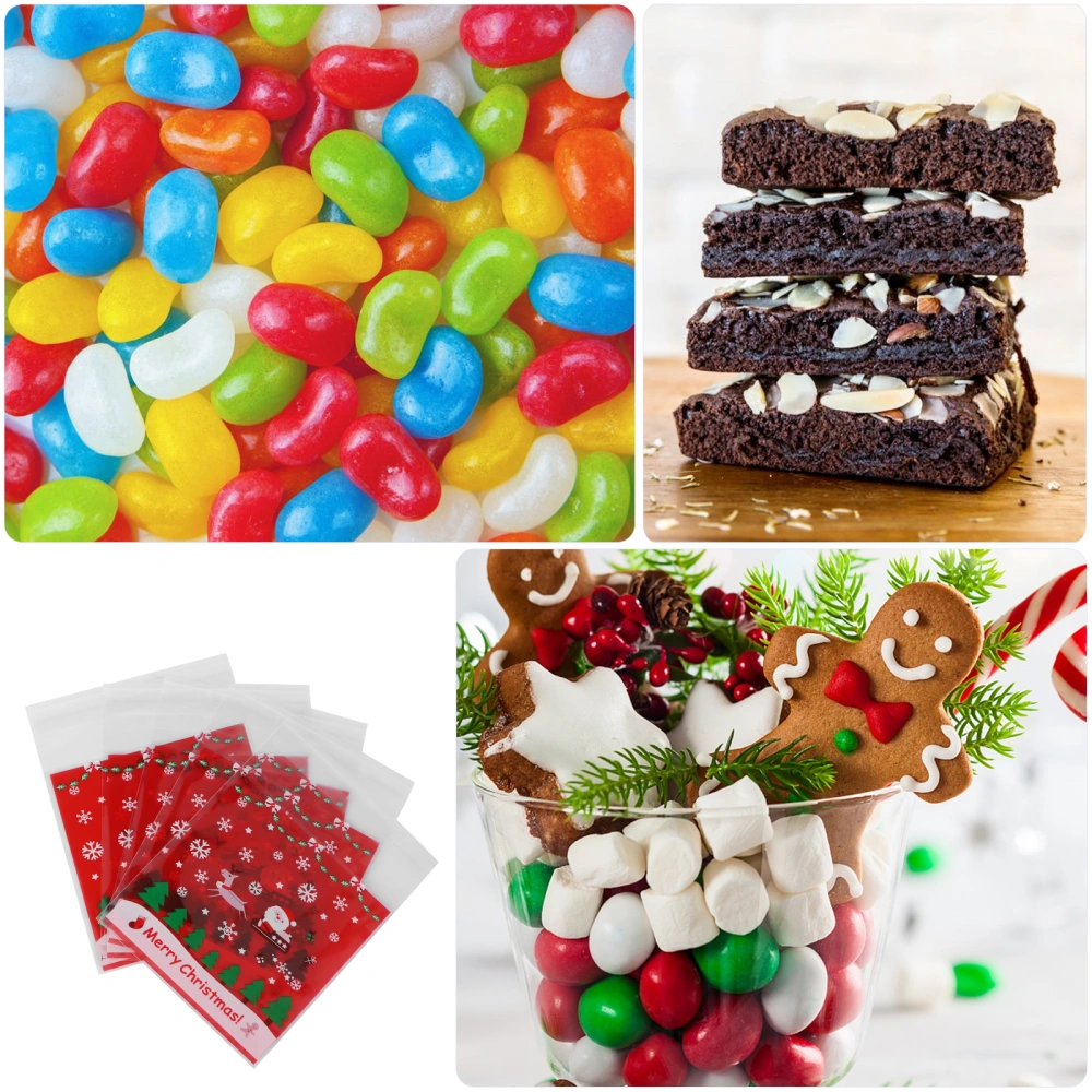 400Pcs Christmas Self-Adhesive Gift Candy Bags Party Biscuits Gift Packing Bags