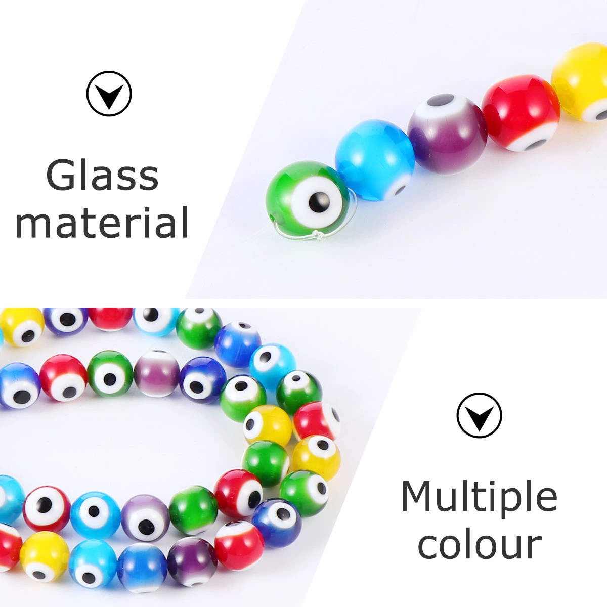 Glass Beads 8mm DIY Bracelet Beads Spacer Beads Halloween Necklace Beads