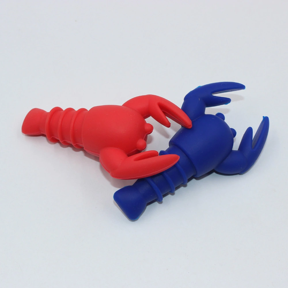 Creative Animal Wine Stopper Lobster Shape Silicone Bottle Stoppers for Bar Home Restaurant (Random Color)