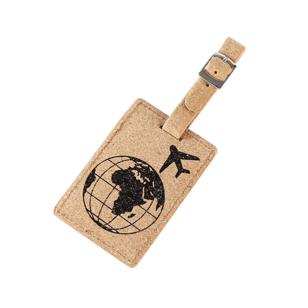 Wooden Pattern Multi-functional Name Holder Travel Luggage Tags Set Artificial Leather Baggage Tag for Backpack Travel Suitcase (Pattern 1)