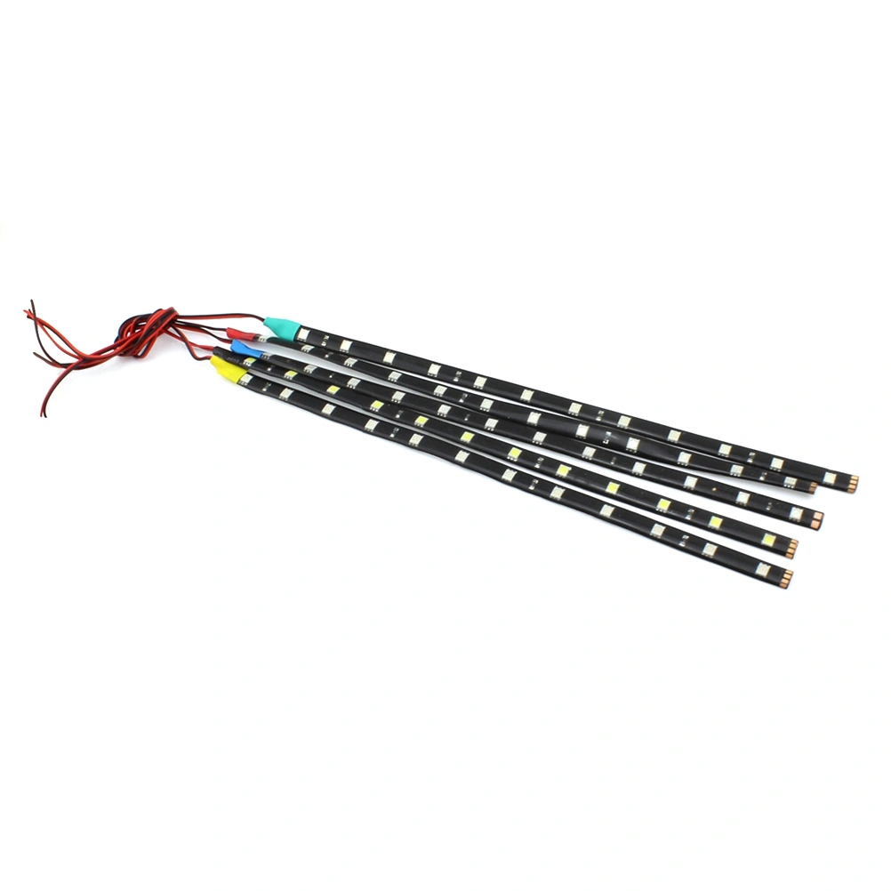 5 PCS 30cm 15-LED 3528 SMD Car Rope Light Waterproof Flexible LED Strip Light (Red Light)