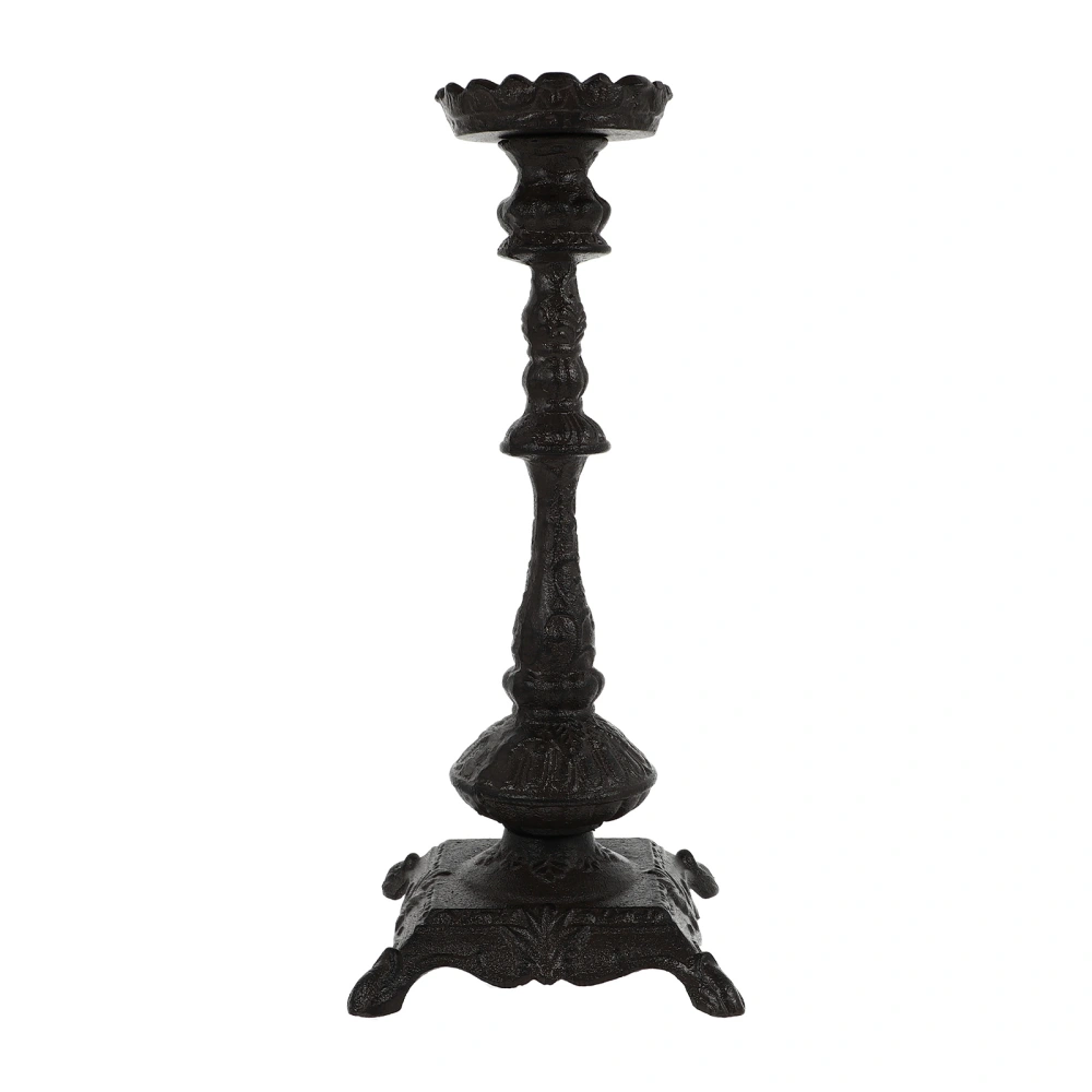 1Pc Retro Cast Iron Table Candlestick French Candle Base Home Furnishing