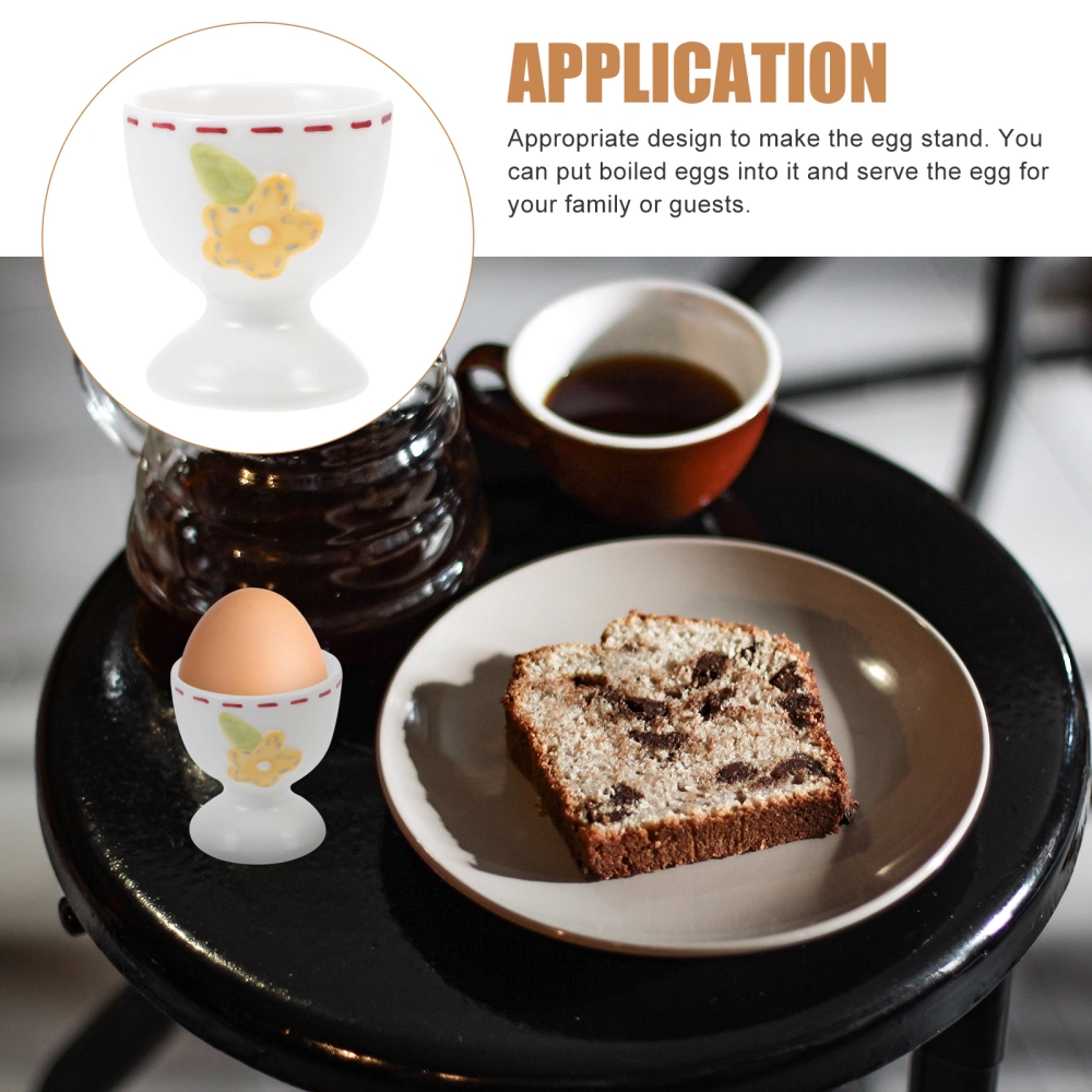 1Pc Adorable Egg Holder Breakfast Egg Cup Ceramic Egg Holder Home Supply