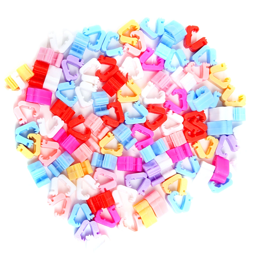 200pcs Colorful Balloon Clip Decorative Balloons Sealing Clamp for Christmas Birthday Wedding (Random Color)