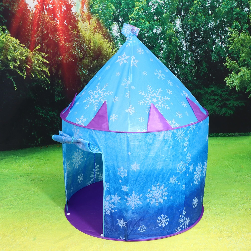 Children Prince Castle Snowy Pattern Play House Kids Ball Pool Game House Toys Tent Portable for Indoor