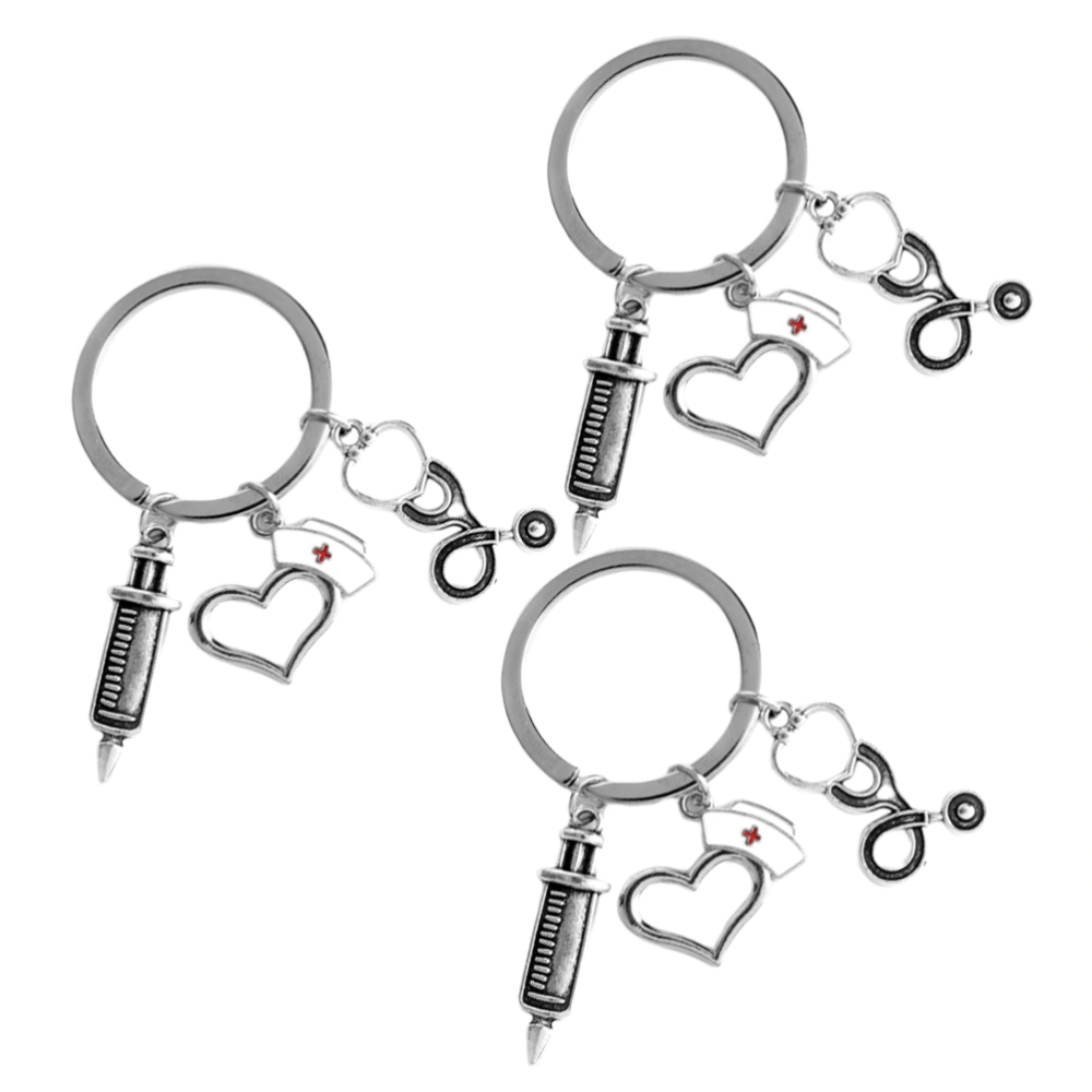 3pcs Creative  Keychains Key Holder Pendant Key Rings Craft Ornaments Gifts