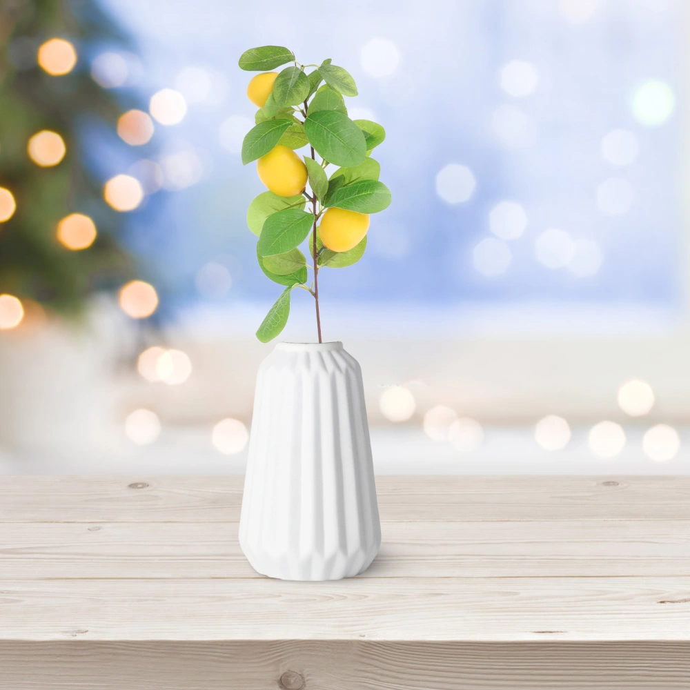 Chic Imitation Plastic Lemon Cutting Branch Home Decor for Art Decoration