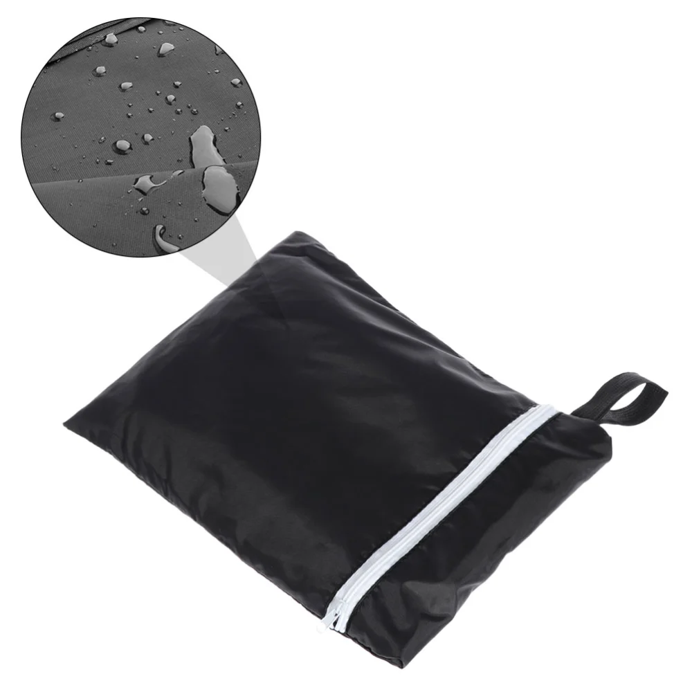 1pc Polyester Umbrella Protective Cover Waterproof Outdoor Umbrella Cover(Black)