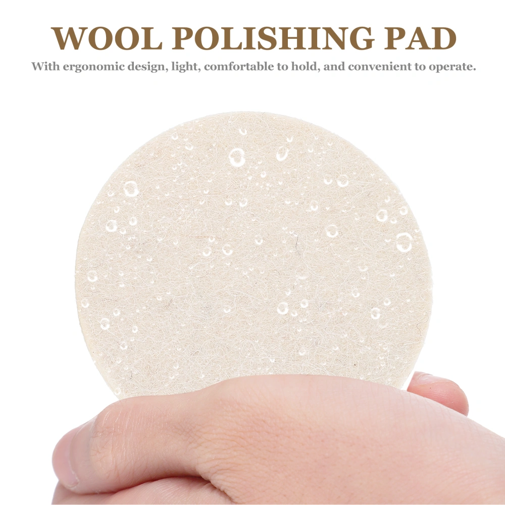 2pcs Wool Wheel Polishing Disc Wool Flock Pad Grinding Buffing Wool Polisher Pad