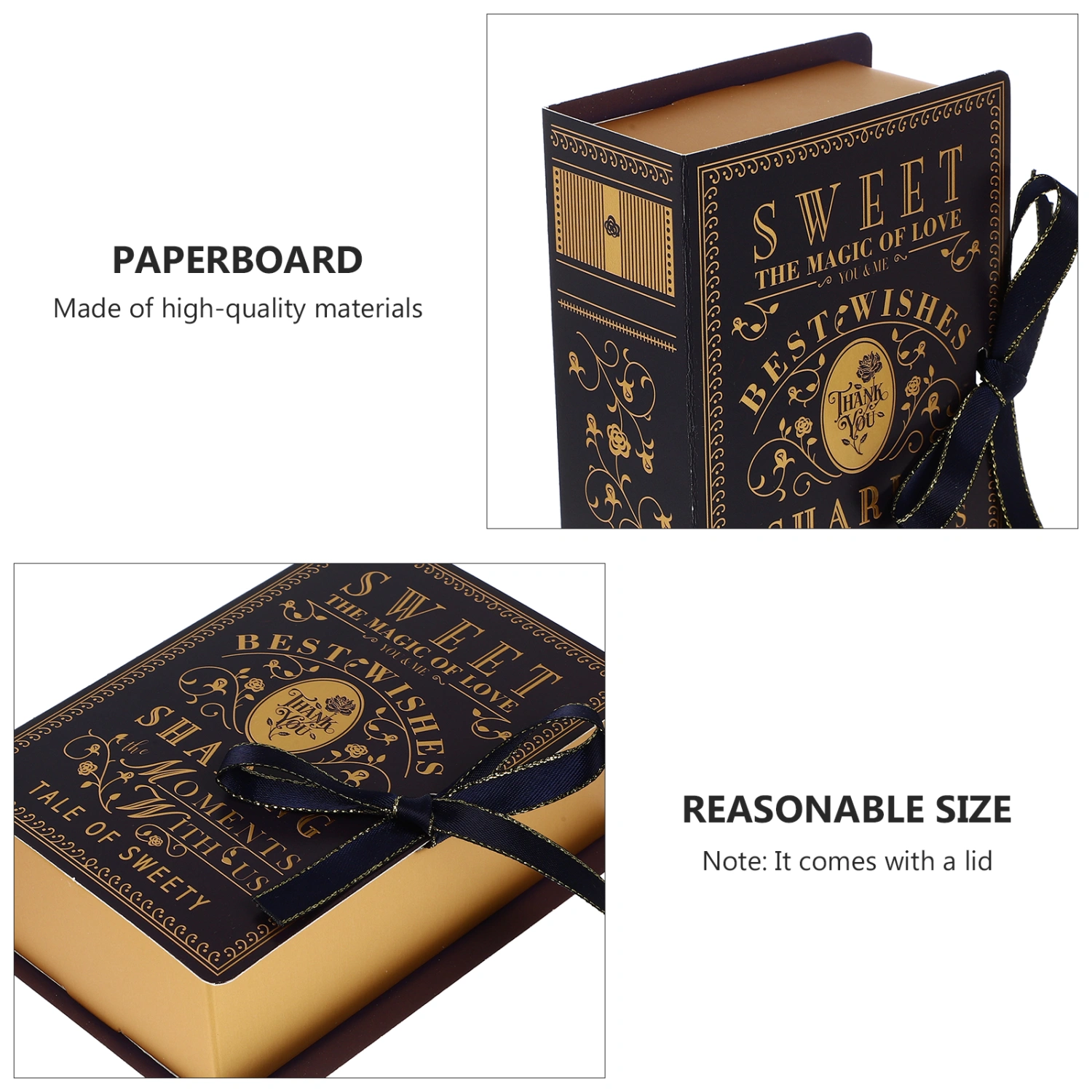 10Pcs Witchcraft Book Shape Candy Boxes Decorative Candy Wrapping Boxes for Wedding