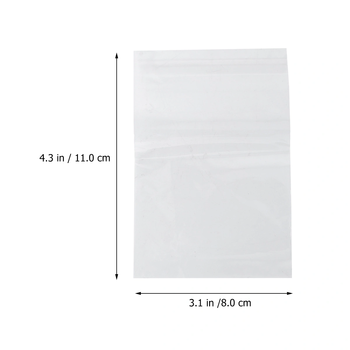 300 Pcs Self-adhesive Bags Opp Packaging Bags Storage Container for Home (White)