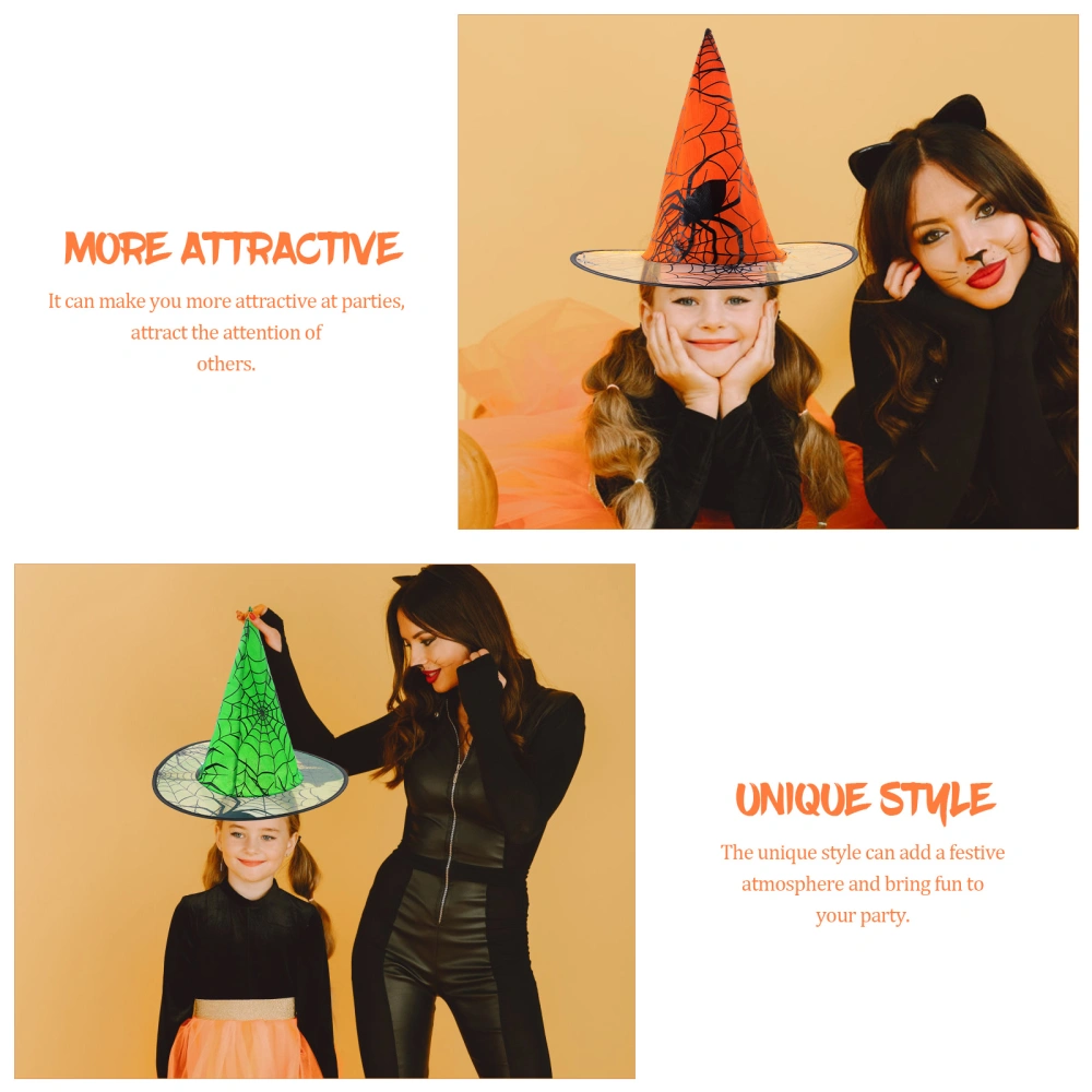 5Pcs Decorative Party Hats Multi-function Halloween Hats Festival Witch Hats Party Accessory (Mixed Color)