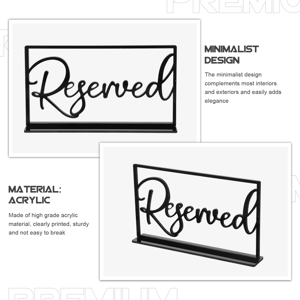 Acrylic Reserved Sign Party Reserved Table Sign Reserved Seats Sign for Restaurant