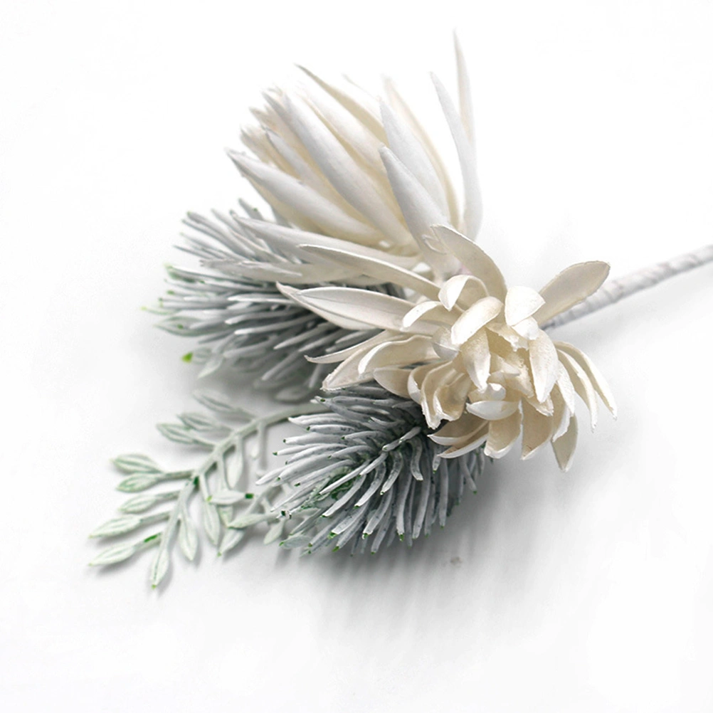 3pcs Simulation Flower Bunches Plastic Plant Bouquet Household Decor Wedding Ornament for Banquet Home