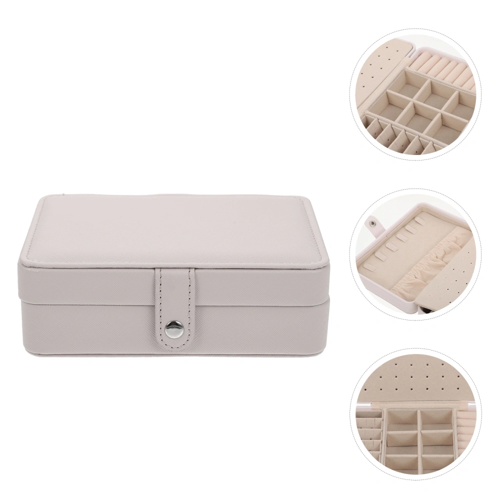 1pc Dual-layer Jewelry Box Convenient Double Layer Jewelry Organizer Container