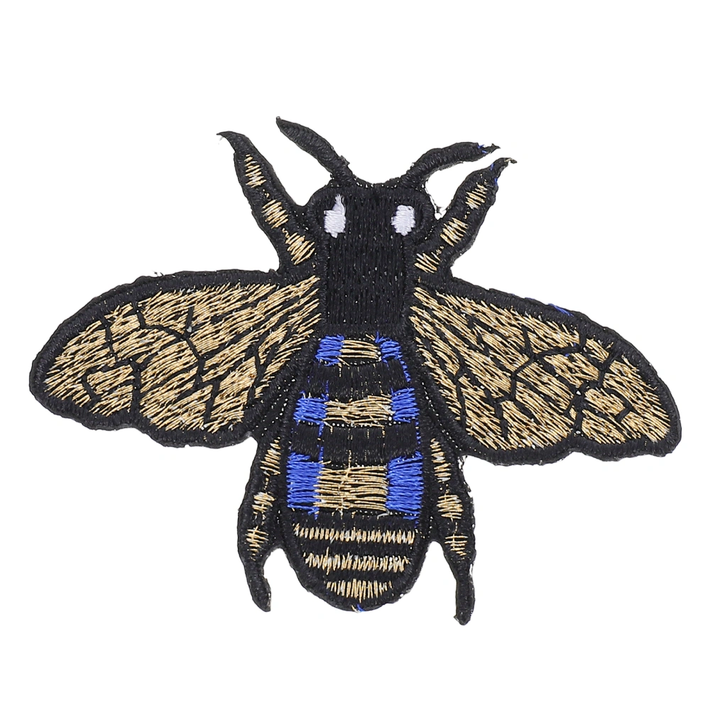 5Pcs Delicate Embroidery Patches Novel Clothing Appliques Bee Shaped Cloth Patches