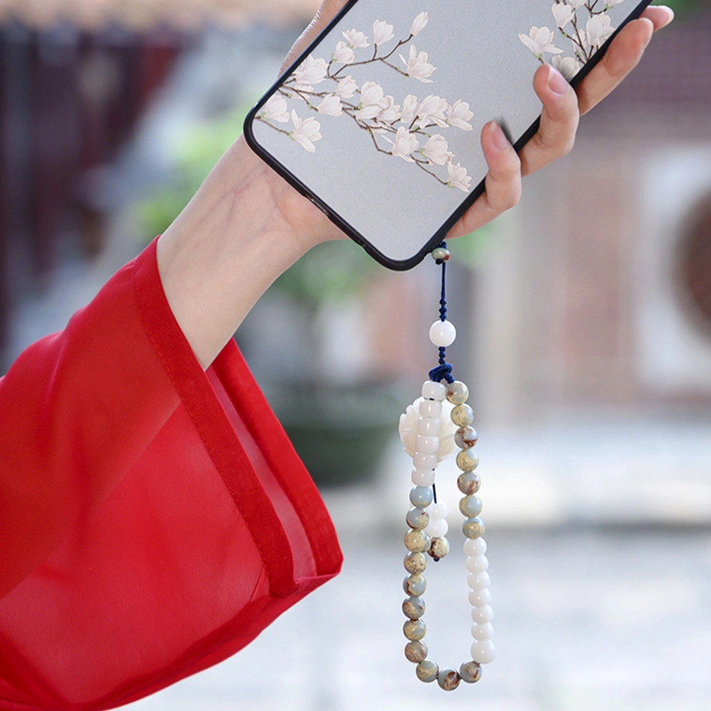 1Pc Retro Cellphone Lanyard Chic Phone Anti-lost Chain Woven Phone Wrist Rope