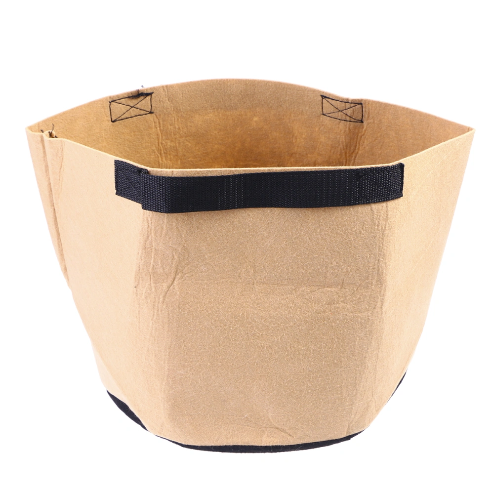 5 Gallon Plant Grow Bags Non-woven Aeration Pots Container with Strap Handles for Nursery Garden and Planting - Khaki