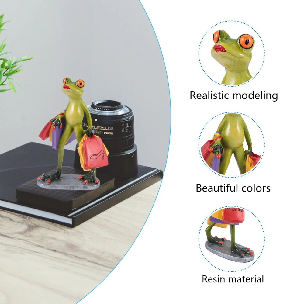 Frogs Decor Desktop Decoration Resin Crafts Tabletop Adornment for Home