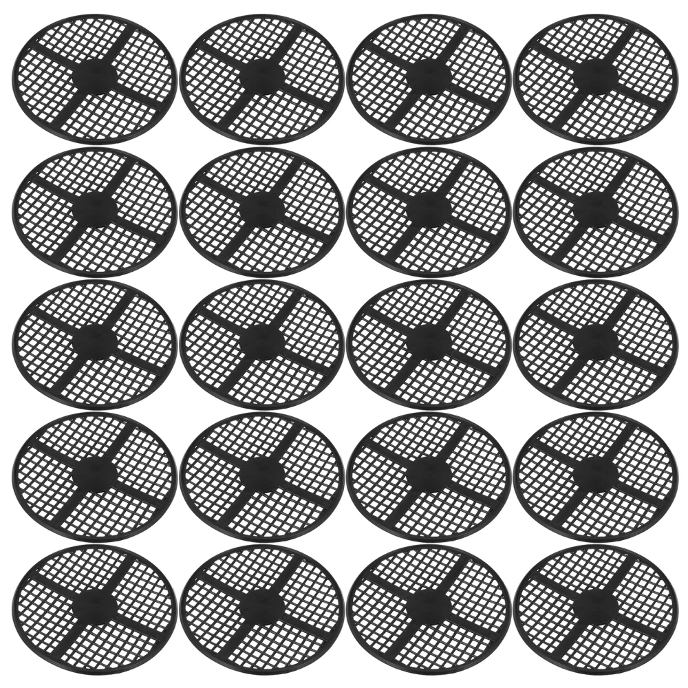 20 Pcs Flowerpot Bottom Mesh Pads Bonsai Flowerpots Grid Pads with Drainage Hole