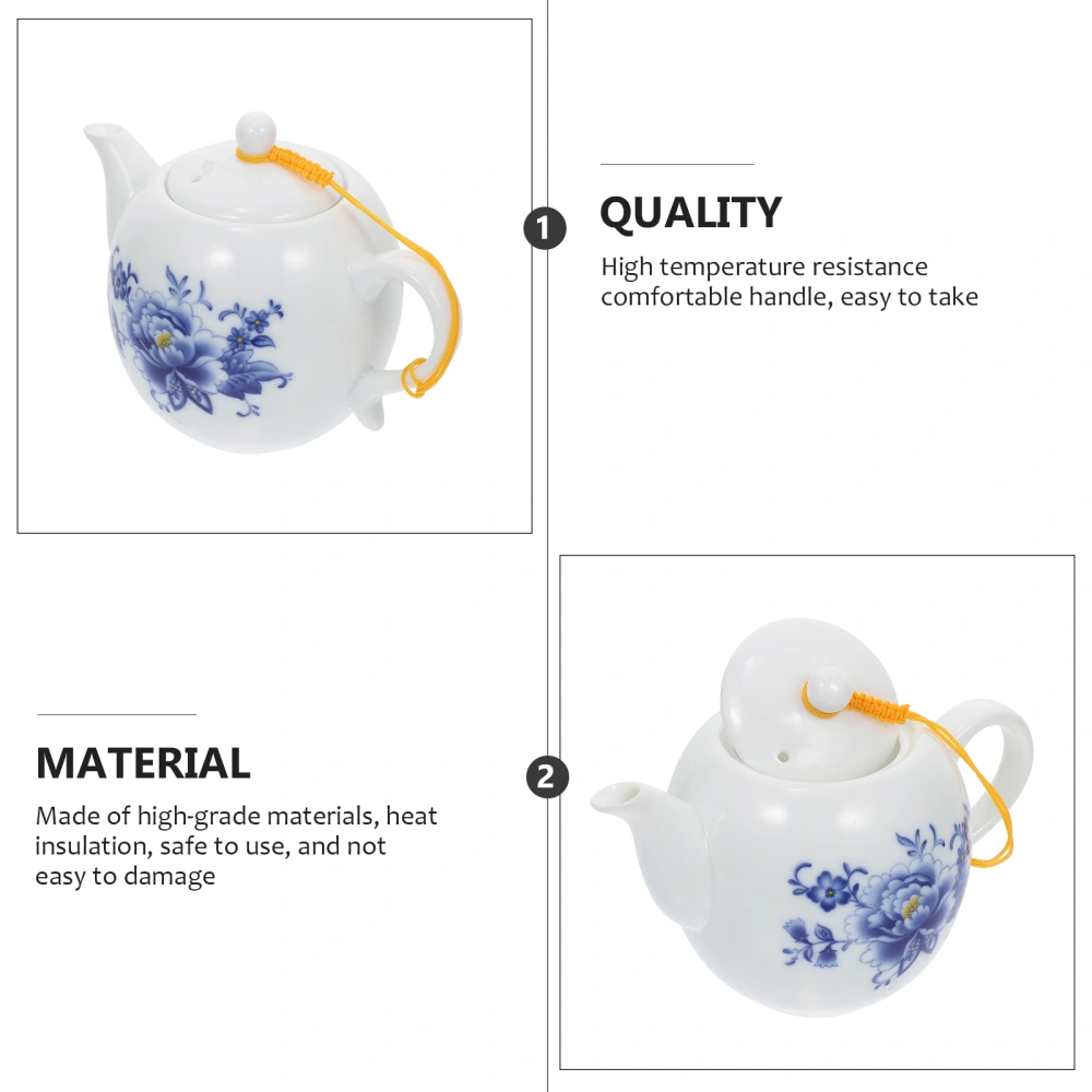 1Pc Delicate Teapot Home Teaware Exquisite Tea Kettle Heat-resistant Teapot (Assorted Color)