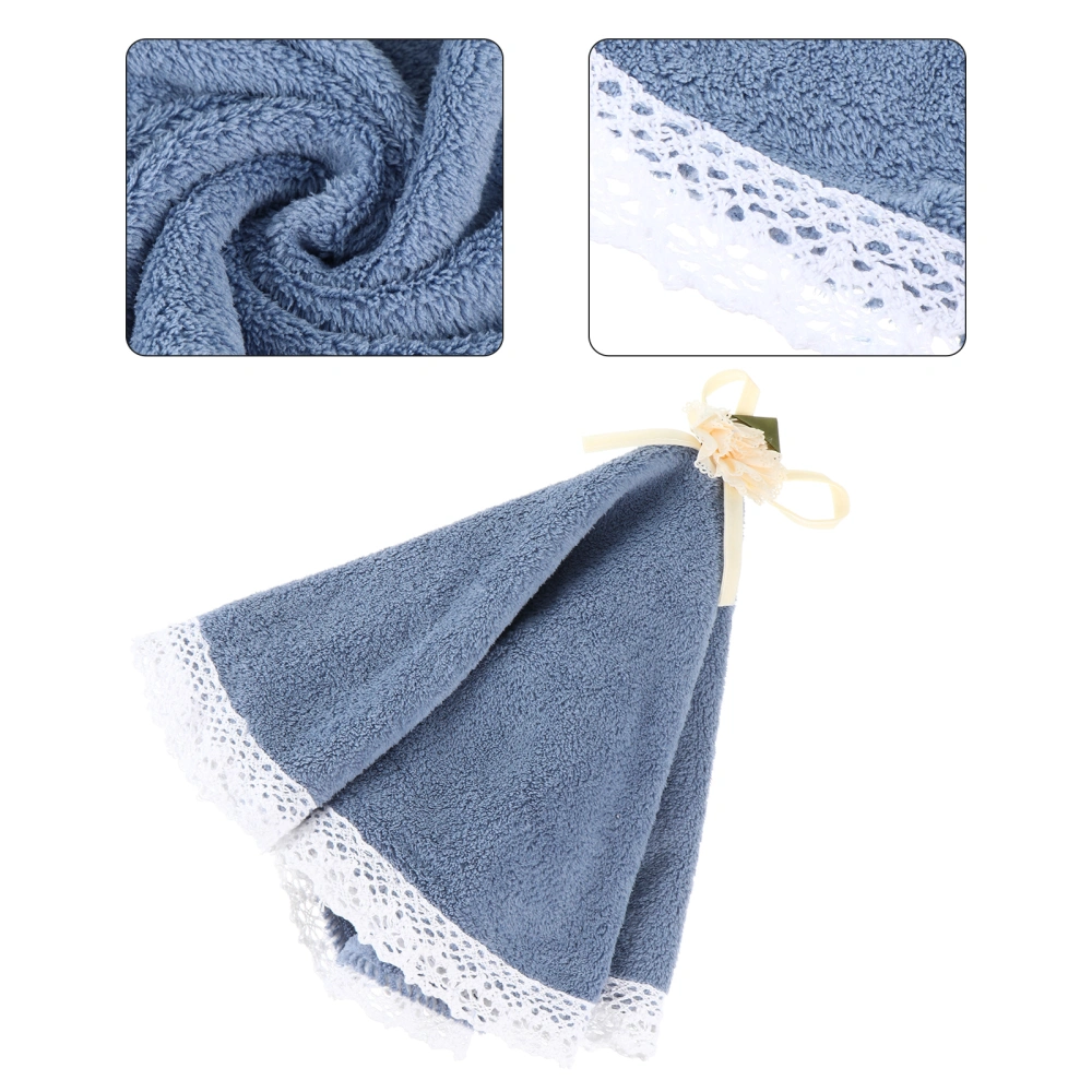 1Pc Hand Towels Water Absorbent Coral Fleece Small Towels Round Towel