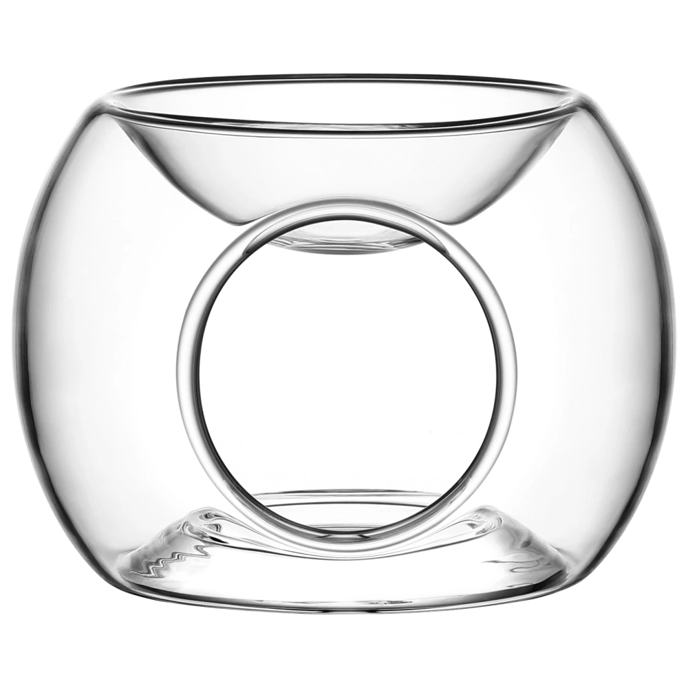 Essential Oil Burner Transparent Glass Aromatherapy Tealight Candle Holder for Home Meditation Tea Room