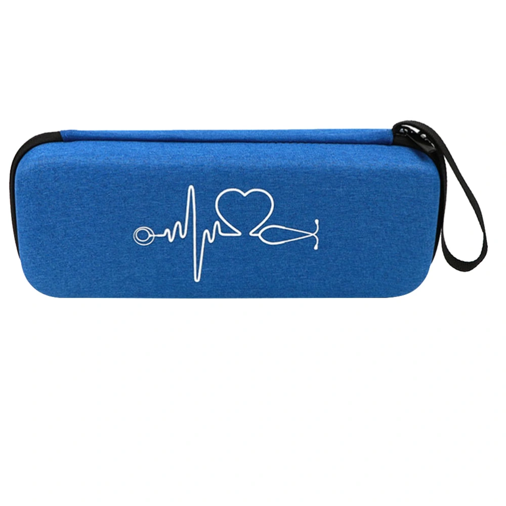 1pc Stethoscope Case Portable Bag Shockproof Stethoscope Box Multifunctional Portable Stethoscope Case Compatible for 3M Litш (Dark Blue)