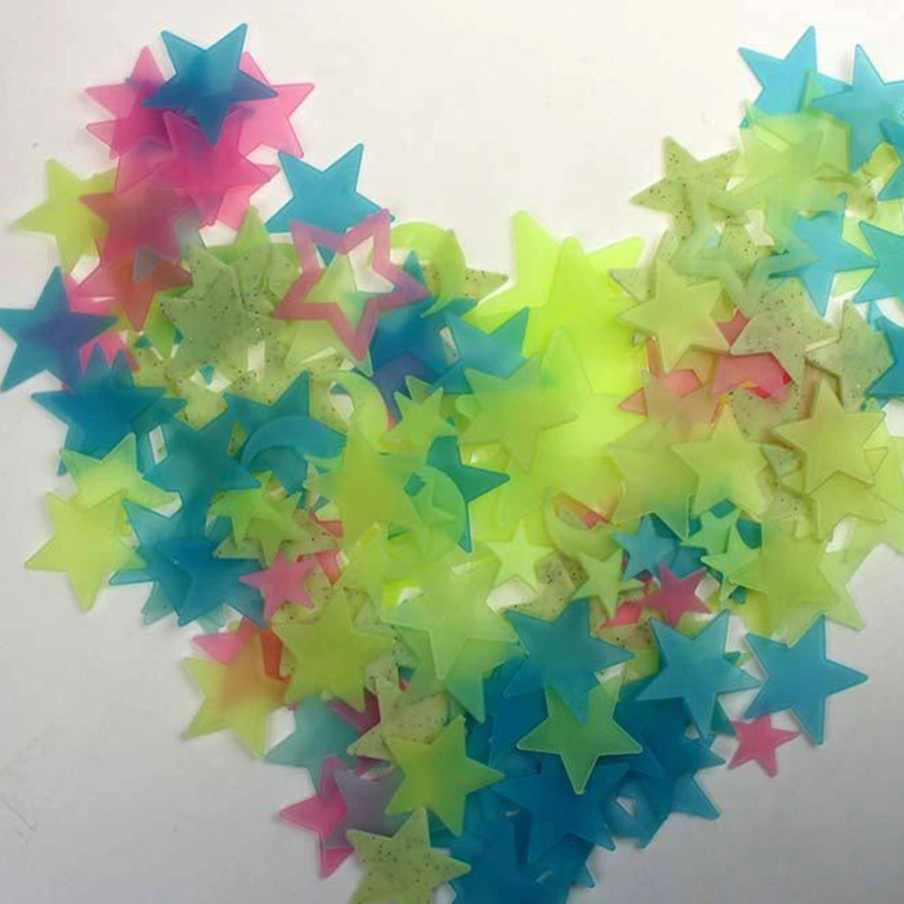 100pcs Fluorescent Stickers Luminous Stars Home Bedroom Wall Sticker