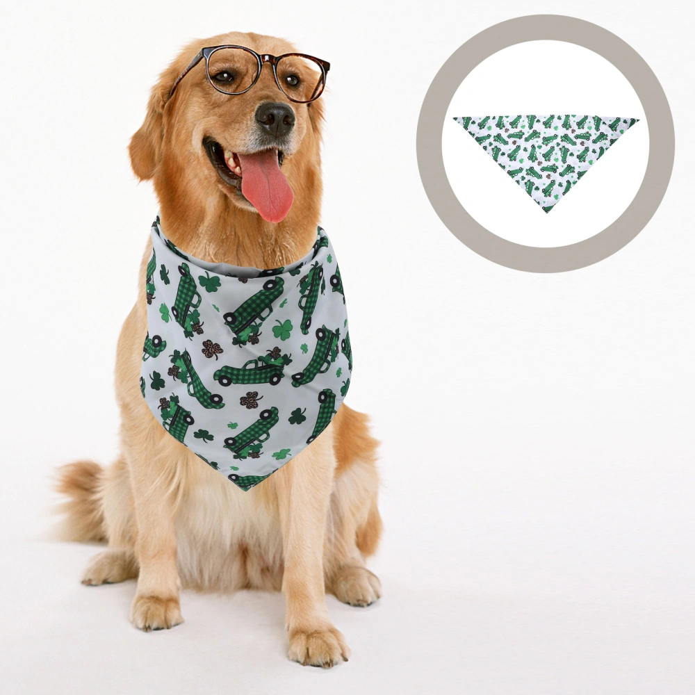 1pc St. Patrick's Day Pet Dog Saliva Towel Festival Themed Dog Triangular Scarf