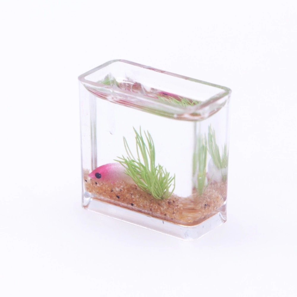 Miniature Fish Tank Tiny Fish Tank Ornament Small Fish Tank Decor Mini House Decor